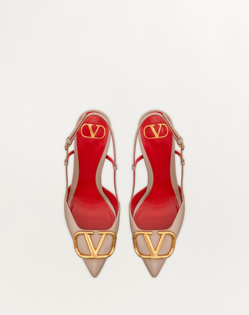VLOGO SIGNATURE CALFSKIN SLINGBACK PLATFORM PUMP 120MM - Image 3